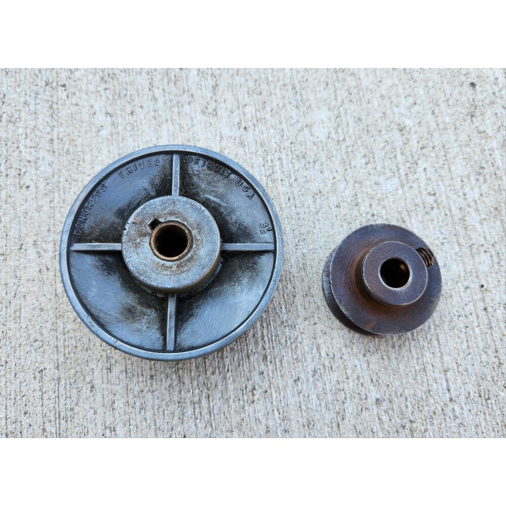 Congress Drives Single Grove V-Pulley 3 1/2”, Bore 1/2" w/ Extra 2" Pulley